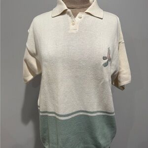 Vtg Cottagecore golf polo sweater from Chelsea Gardens size M